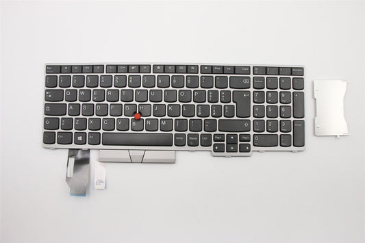 Genuine Lenovo ThinkPad E580 E590 Keyboard Italian Silver 01YN717 01YN637