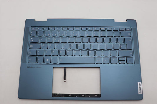 Lenovo Yoga 7 14IRL8 Keyboard Palmrest Top Cover Spanish Tidal Teal 5CB1L40864