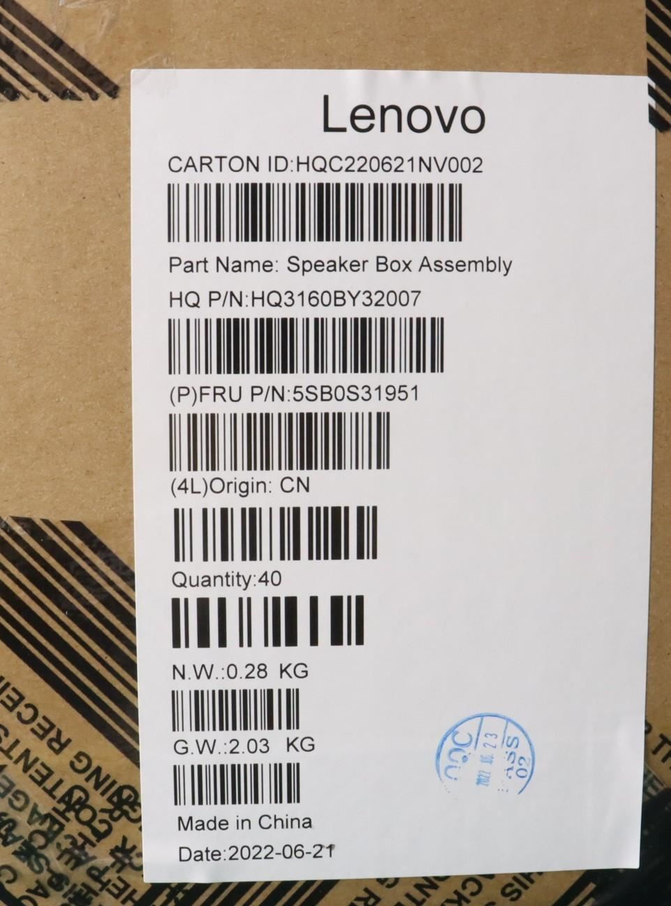Lenovo ThinkBook G2 ITG 13x ITG Speaker Speakers 5SB0S31951