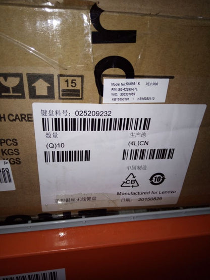 Lenovo Liteon SK-8861(US-EU) 2.4G KB-Silver8 US English Keyboard 25209232