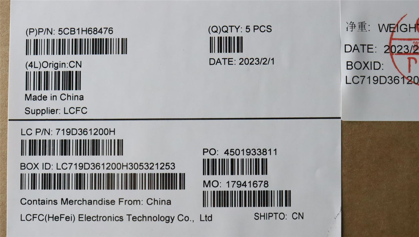 Lenovo Upper Case ASM_POR L82RD SG RGB 5CB1H68476
