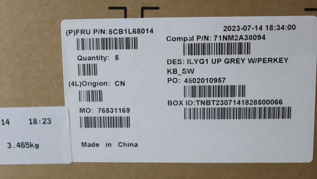 Lenovo Legion S7 16IRH8 Palmrest Cover Touchpad Keyboard Switzerland 5CB1L68014