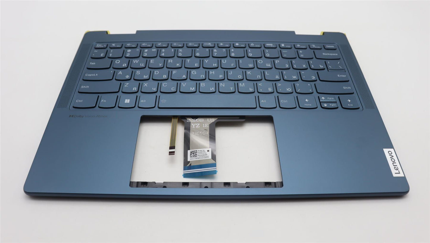 Lenovo Yoga 7 14IRL8 Keyboard Palmrest Top Cover Russian Tidal Teal 5CB1L40862