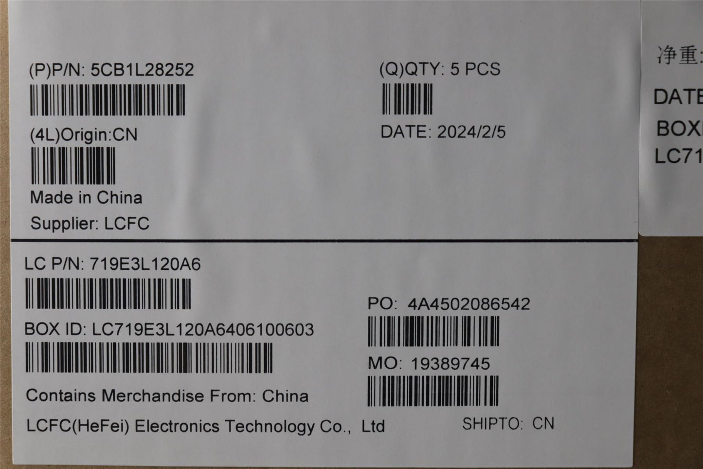 Lenovo Upper Case ASM_FRA L82XQ FB BL 5CB1L28252