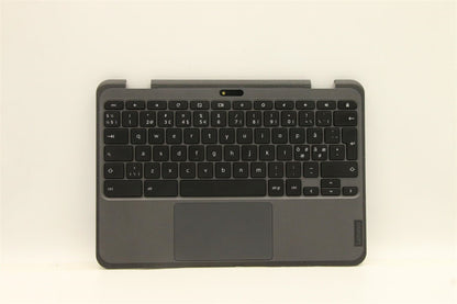 Lenovo Chromebook 500e 3 Keyboard Palmrest Top Cover Norwegian Grey 5M11C88964