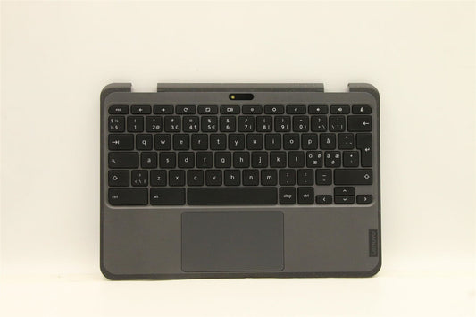 Lenovo Chromebook 500e 3 Keyboard Palmrest Top Cover Norwegian Grey 5M11C88964