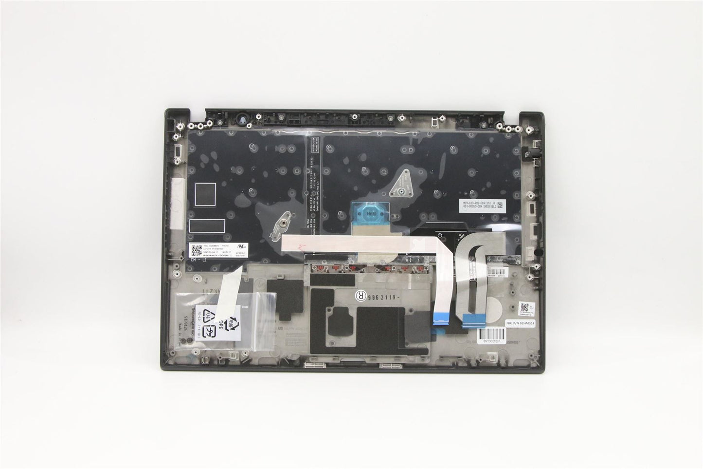 Lenovo ThinkPad T490s Keyboard Palmrest Top Cover Chinese Black Backlit 02HM303