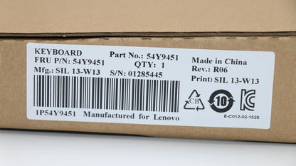 Lenovo Bel/UK 120 UK English Belgian Keyboard 41A5043