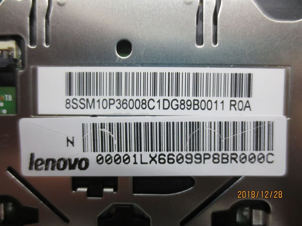 Lenovo Padme_FRU CS16 2BCP Large Glass PCB, HHK Deep Black, SOVP&MP, Synaptics Chicony Board 01LX660
