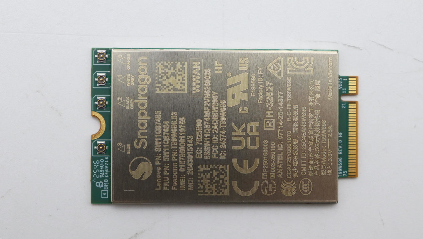 Lenovo WIRELESS Wireless,WWAN,FXN,SDX61 Nile WWAN 5G Foxconn Board 5W11Q87664