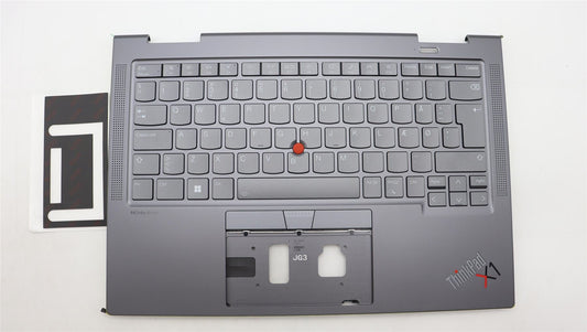 Lenovo ThinkPad X1 8th Gen Keyboard Palmrest Top Cover Danish Grey 5M11H62237