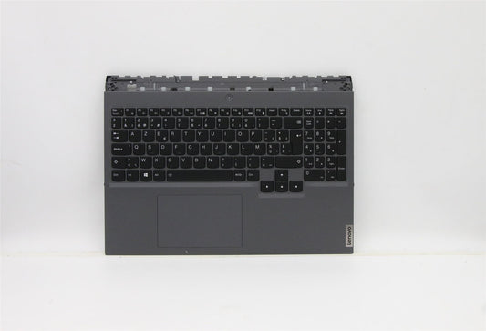 Lenovo Legion 5 Pro-16ACH6H Keyboard Palmrest Top Cover Belgian Grey 5CB1C14944