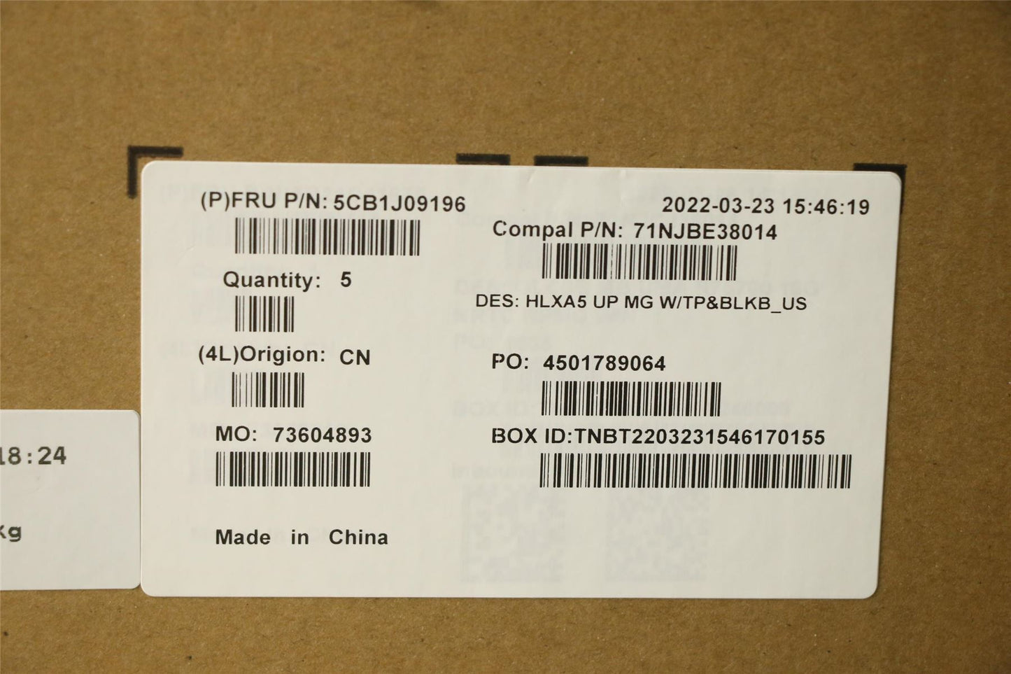 Lenovo ThinkBook 15 G4 IAP Palmrest Cover Touchpad Keyboard US Europe 5CB1J09196