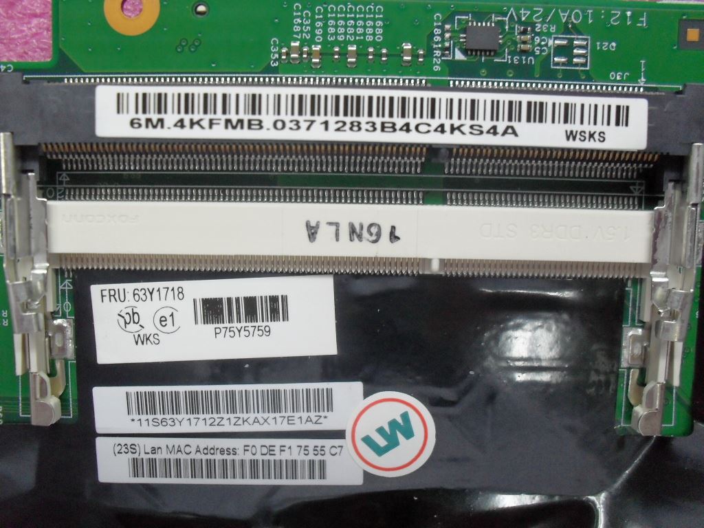 Lenovo FRUPlni5-2520UMA Y-AMT Y-TPM Board 63Y1718