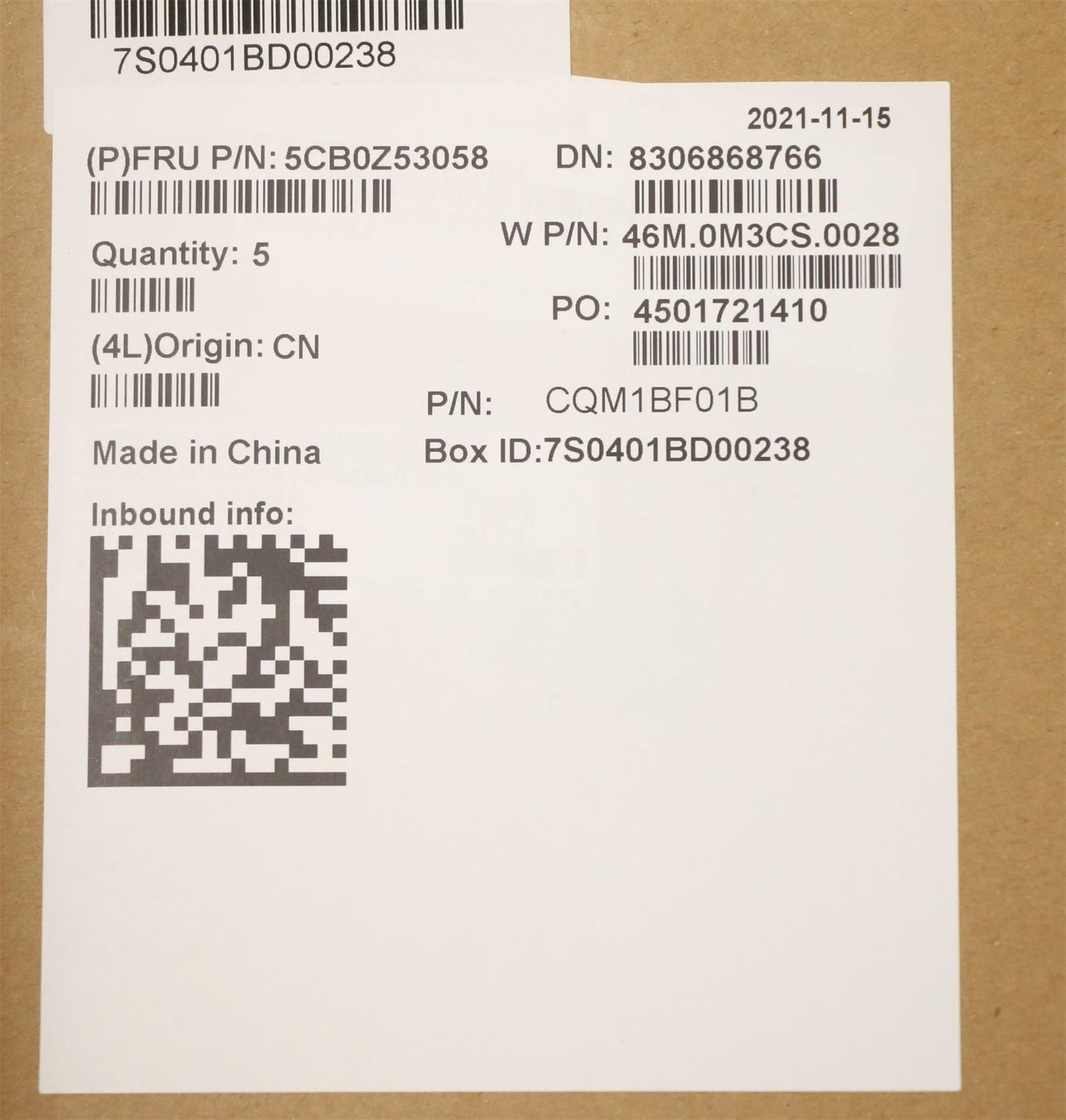Lenovo Upper Case ASM_CH W 82GV PG 5CB0Z53058