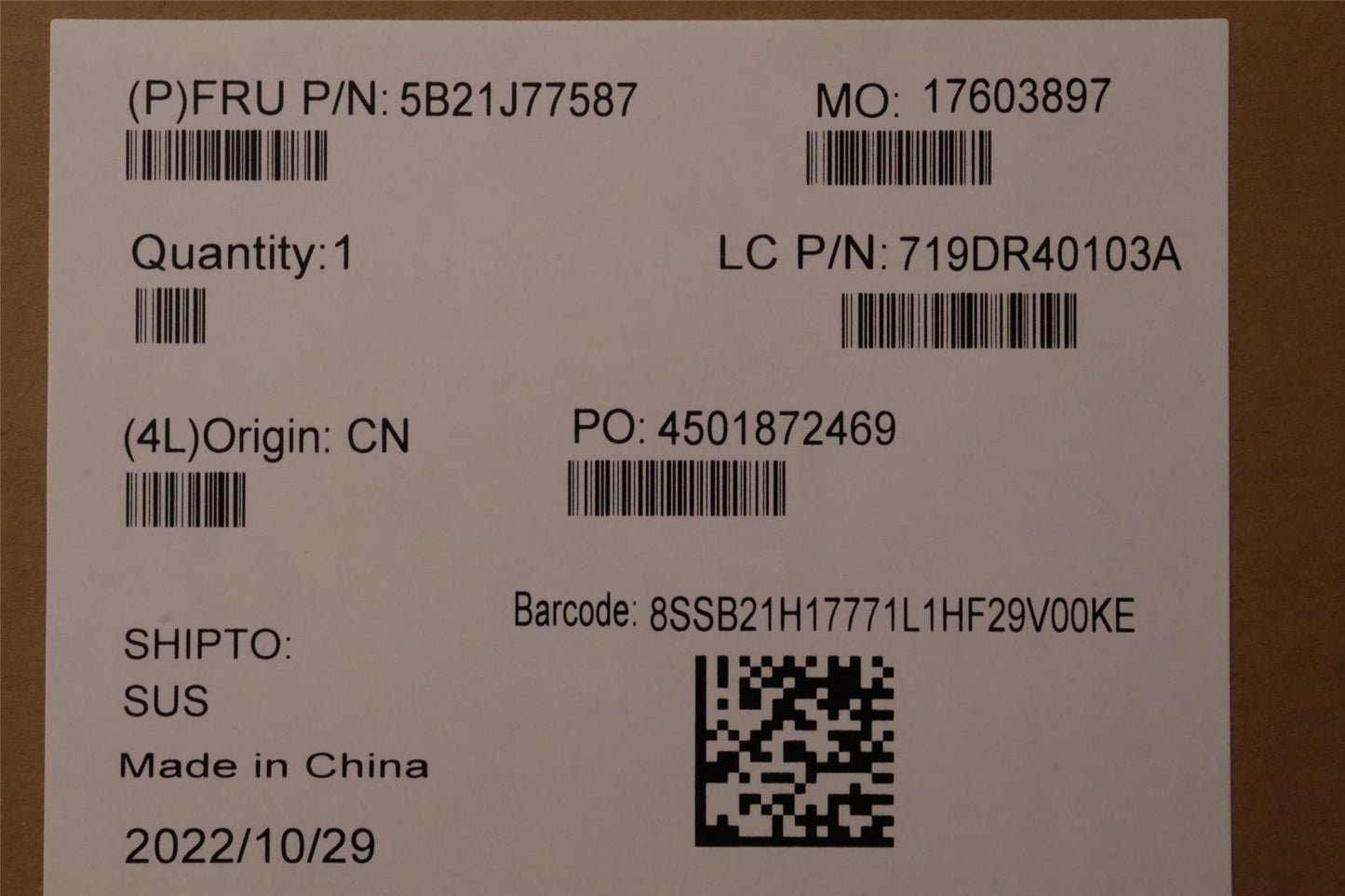 Lenovo 5B21J77587 MFLR5PRO6650UIG16G616WnAdTyAB