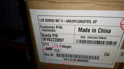 Lenovo LZ9 SCREW M2*4-I(NI)(NYLOK)STEEL 90203059