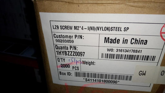 Lenovo LZ9 SCREW M2*4-I(NI)(NYLOK)STEEL 90203059