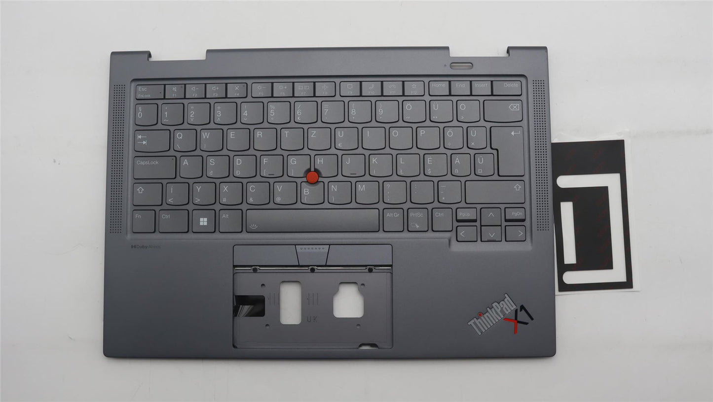 Lenovo ThinkPad X1 8th Gen Keyboard Palmrest Top Cover Hungarian Grey 5M11H62430