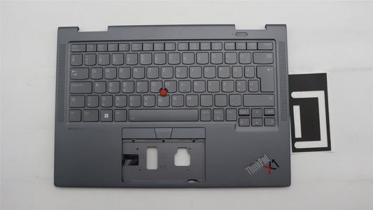 Lenovo ThinkPad X1 8th Gen Keyboard Palmrest Top Cover Hungarian Grey 5M11H62430