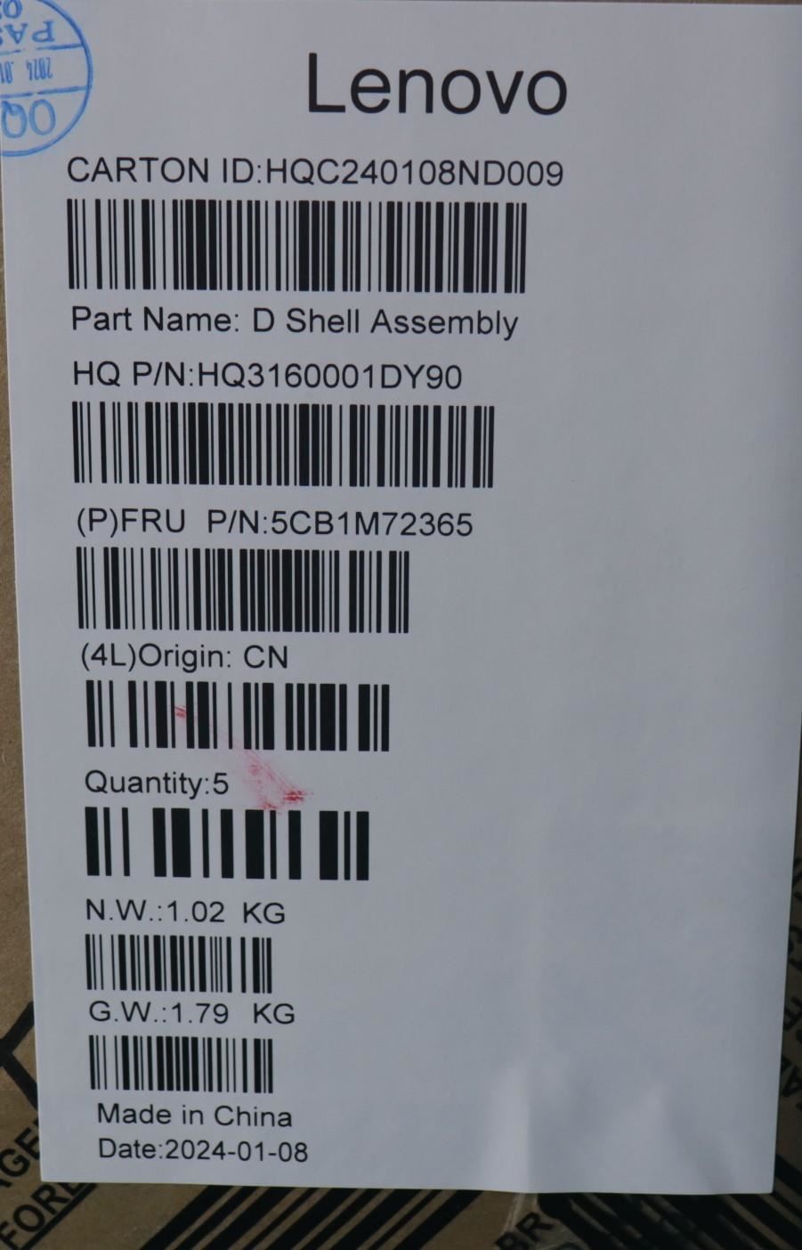 Lenovo Lower Case H 83E2 LG UMA 5CB1M72365