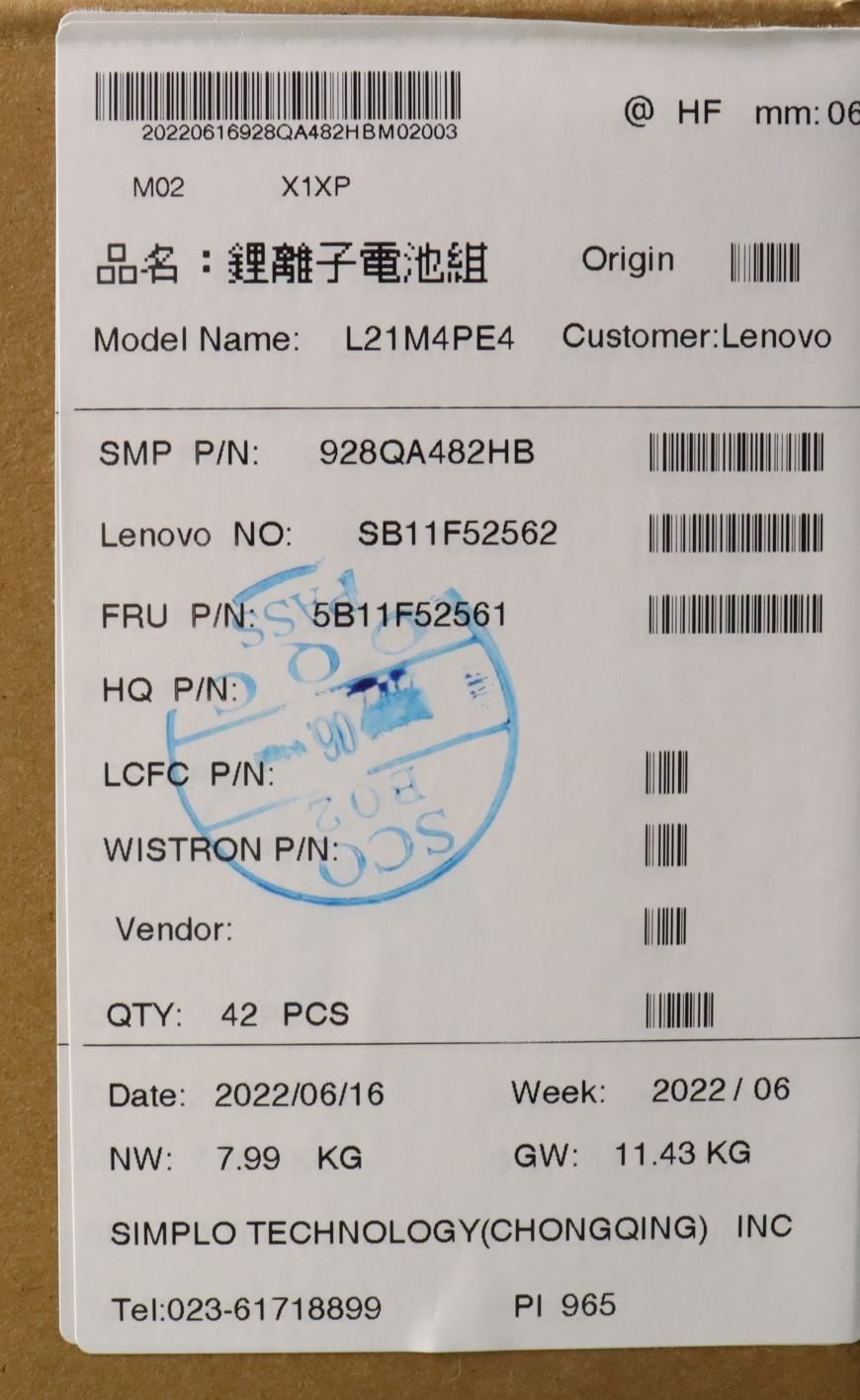 Lenovo IdeaPad 5 12IAU7 5 12IRU8 Battery 5B11F52561