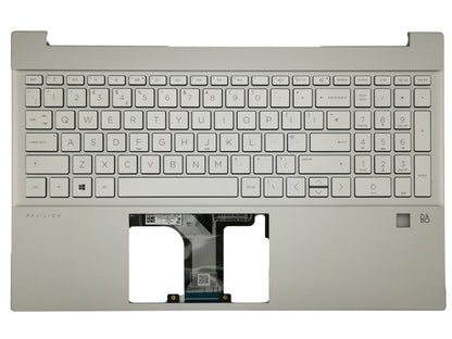 HP Pavilion 15-EG 15-EH Palmrest Cover Keyboard UK Silver M08911-031