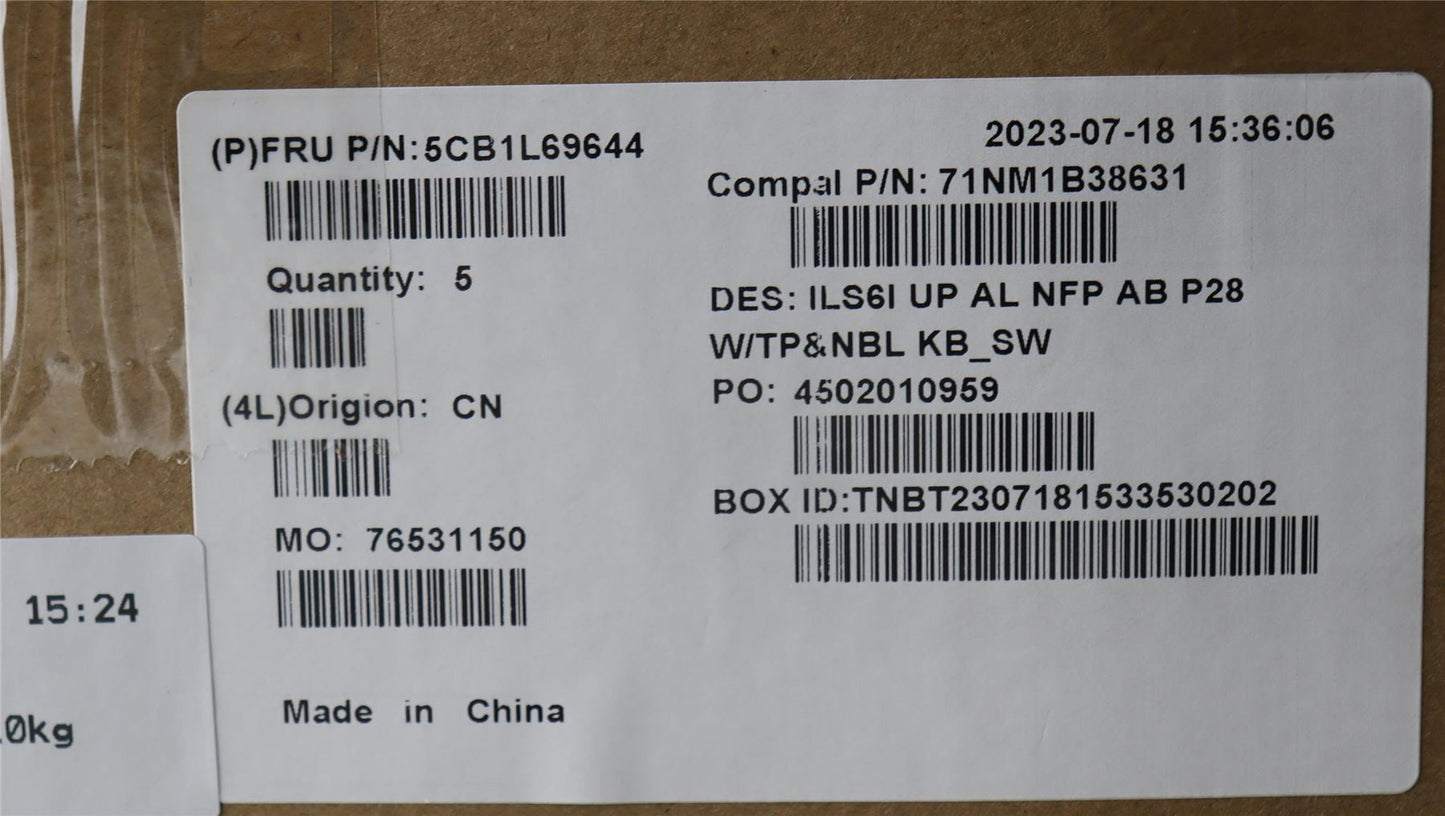 Lenovo UpCase_SWS C82XF NFP AB NBL ALDF 5CB1L69644