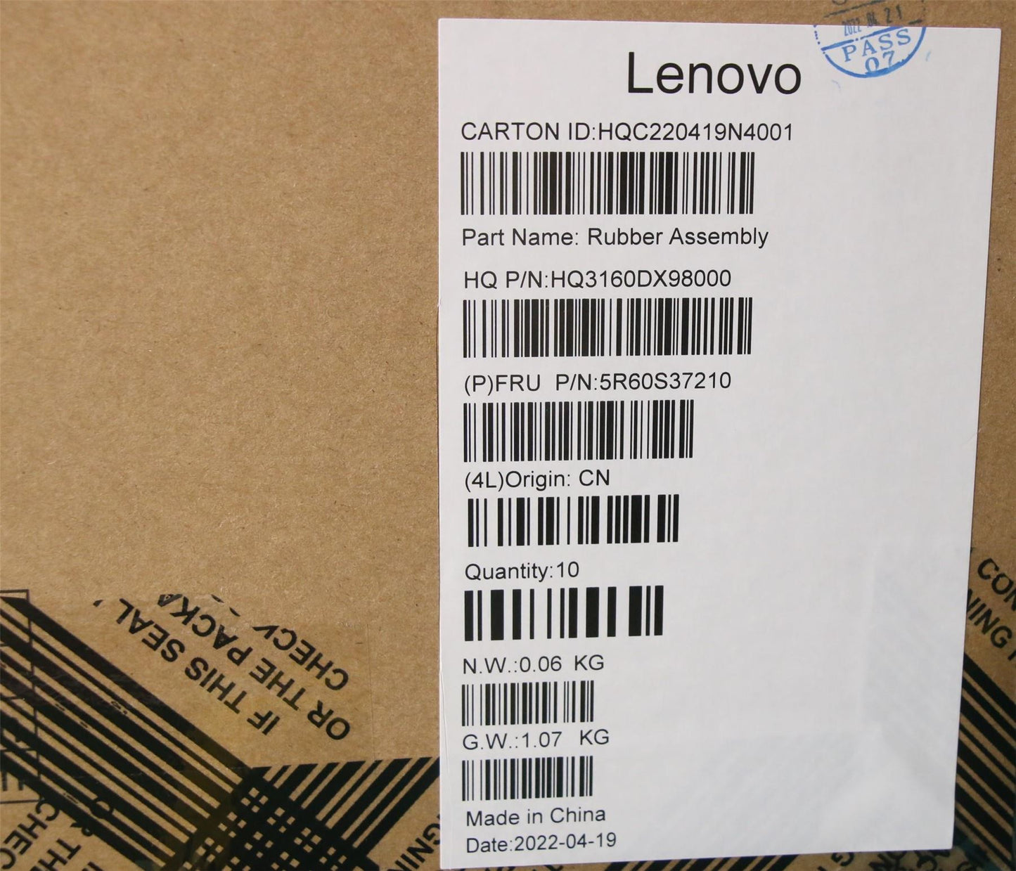 Lenovo RUBBER Mic Rubber H 82SK (L+R)*30 5R60S37210