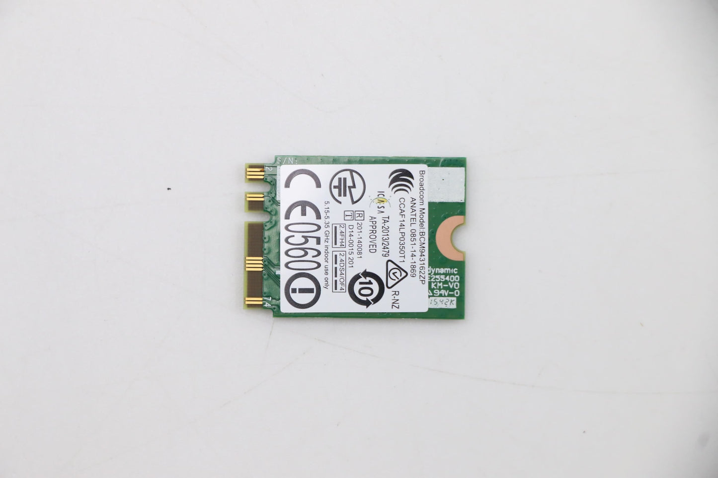 Lenovo Wireless,CMB,CBT,43162V2 Board 00JT473
