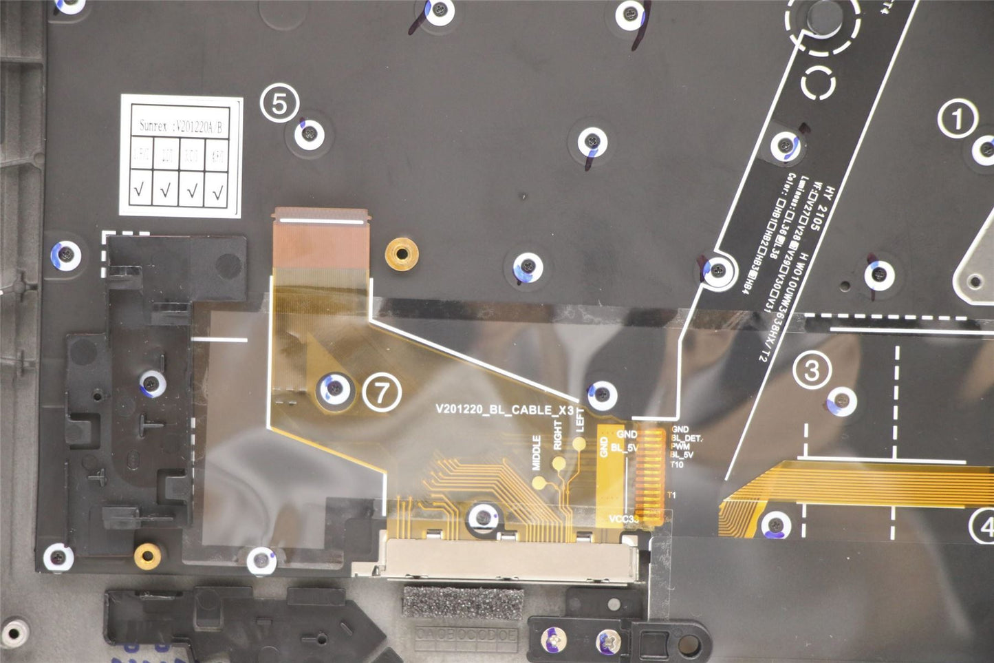 Lenovo MECH_ASM GRP KBD BZL,BUL,WL,DB,CHY 5M11C53231