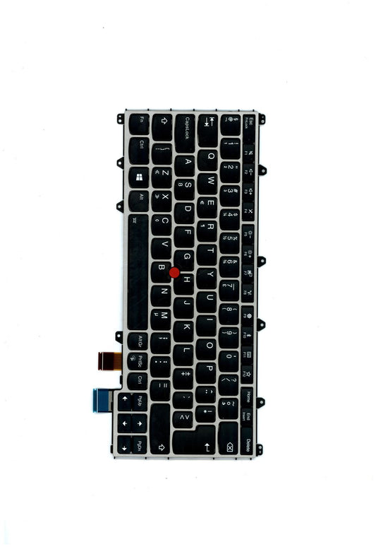Genuine Lenovo Yoga 370 Keyboard Dutch Silver Backlit 01EN446 01AV735