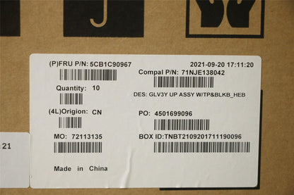 Lenovo Upper Case ASM_HBW C 20WE BLKB N 5CB1C90967