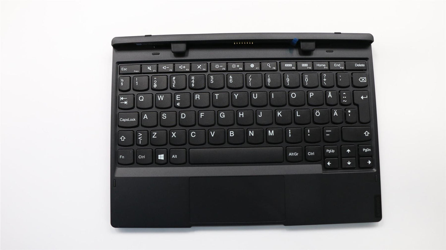 Lenovo Tablet 10 Dock Keyboard Palmrest Touchpad Swedish Finnish Black 02DC184