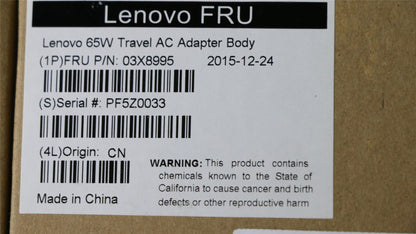 Lenovo PWR ADP_BO 65W Travel AC adapter body PN 03X8995