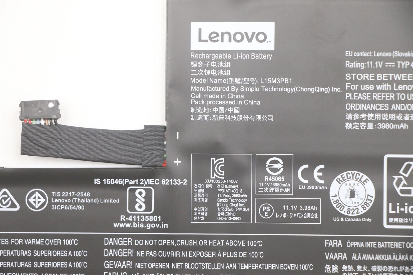 Lenovo Chromebook CB-11M735 N22-20 Touch N42-20 Touch N42-20 Battery 5B10K88049