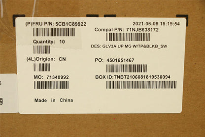 Lenovo Upper Case ASM_SWS C 21A2 MGBL 5CB1C89922