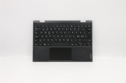 Lenovo Notebook 300e 2nd Keyboard Palmrest Top Cover Nordic Black 5CB0T45091