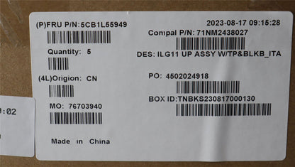 Lenovo Upper Case ASM_ITA C 82XW BL 5CB1L55949