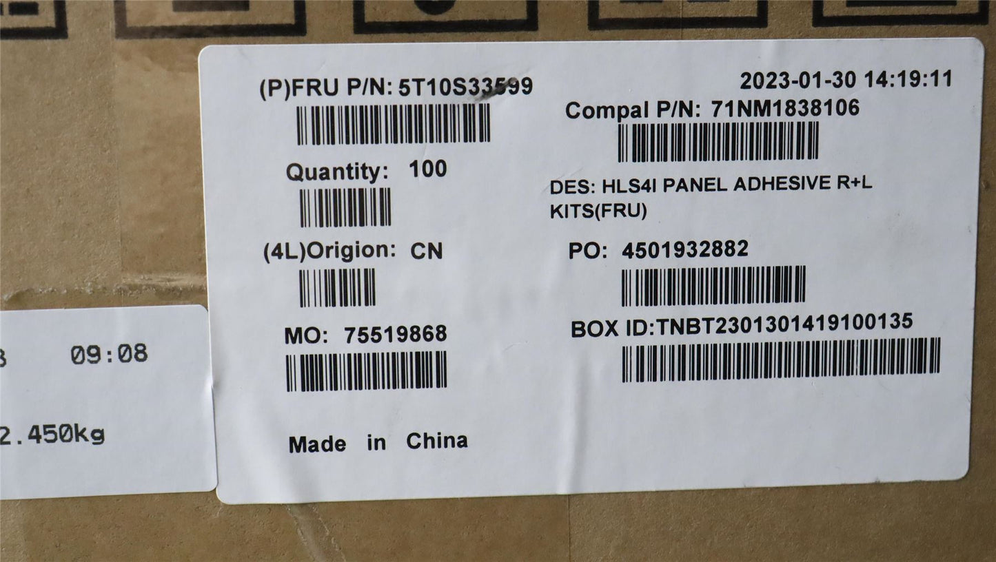 Lenovo 5T10S33599 TAPE Removable Tape C 82XD