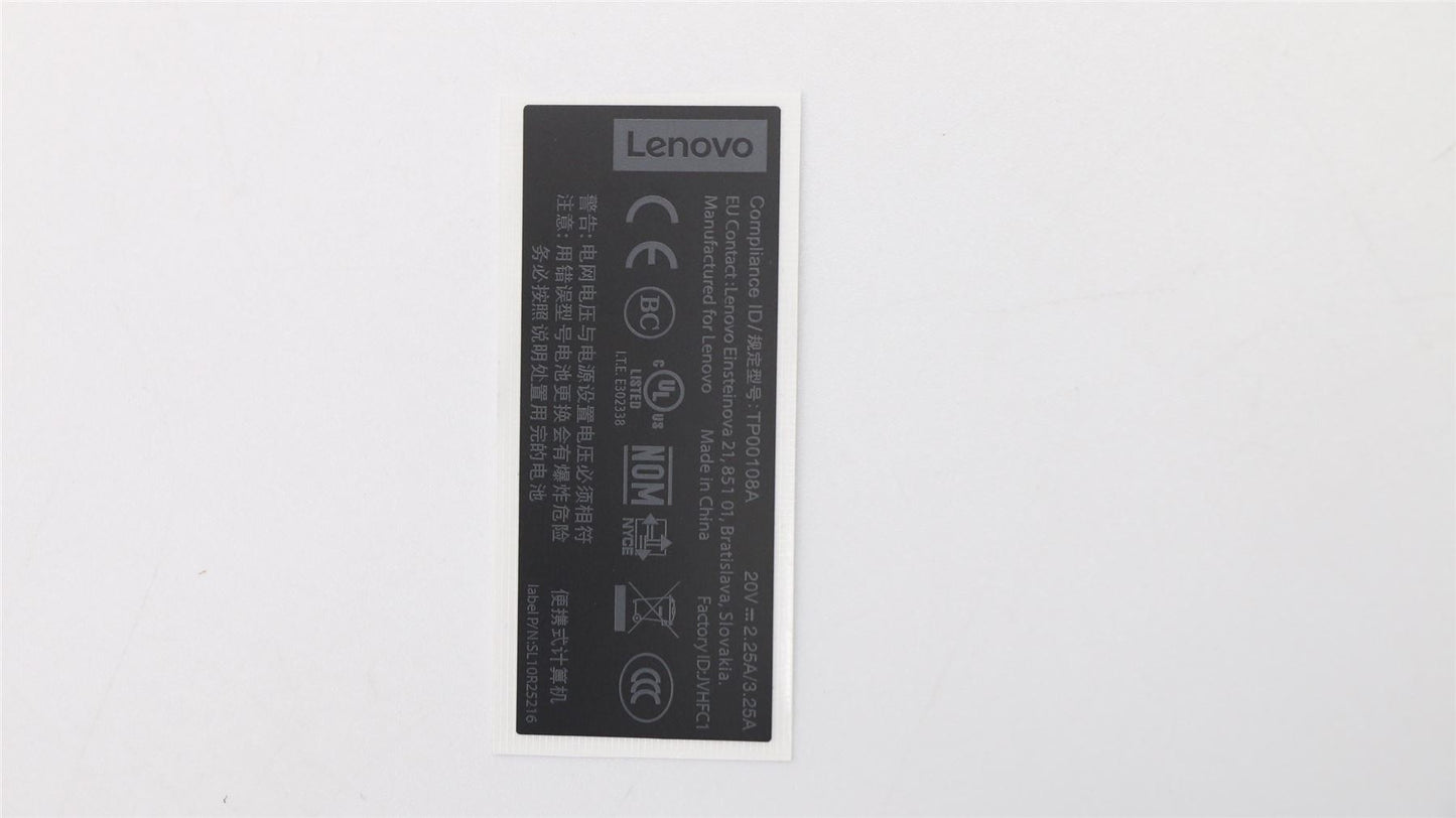 Lenovo LABEL FRU System LABEL KIT Black 02DL985