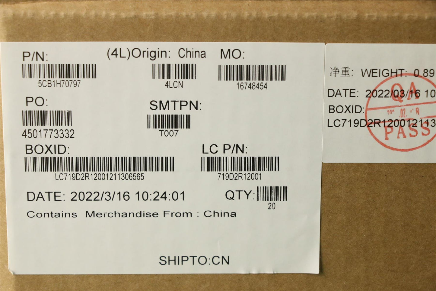 Lenovo Strip Cover L 82SV MYLAR 5CB1H70797