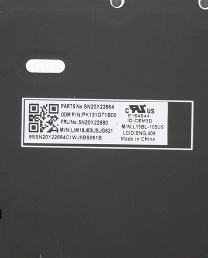 Lenovo ThinkPad P15v 3 T15p 3 Keyboard US Black Backlit 5N20X22880