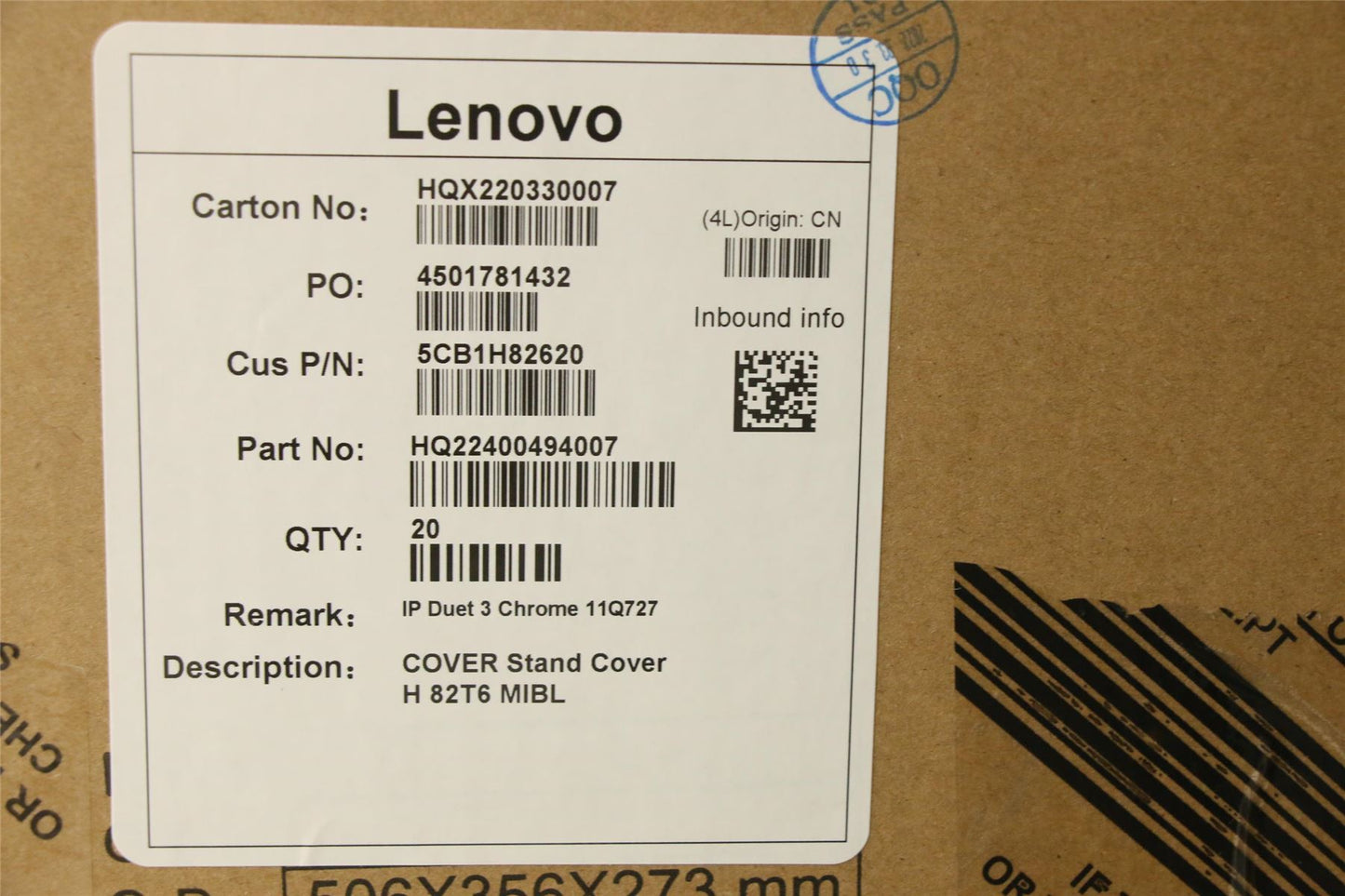 Lenovo Chrome IP 3 11Q727 Tablet Stand Cover Grey 5CB1H82620