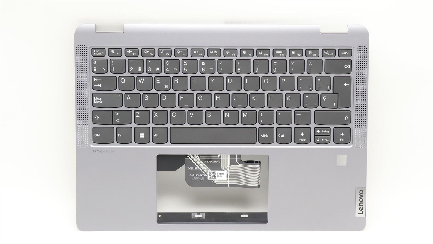 Lenovo IdeaPad 5 14IRU8 Keyboard Palmrest Top Cover Spanish Grey 5CB1L30692