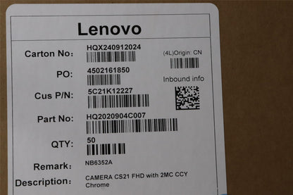 Lenovo Chromebook 500e Gen 4 14e Gen3 Webcam Web Cam Camera Cam 5C21K12228