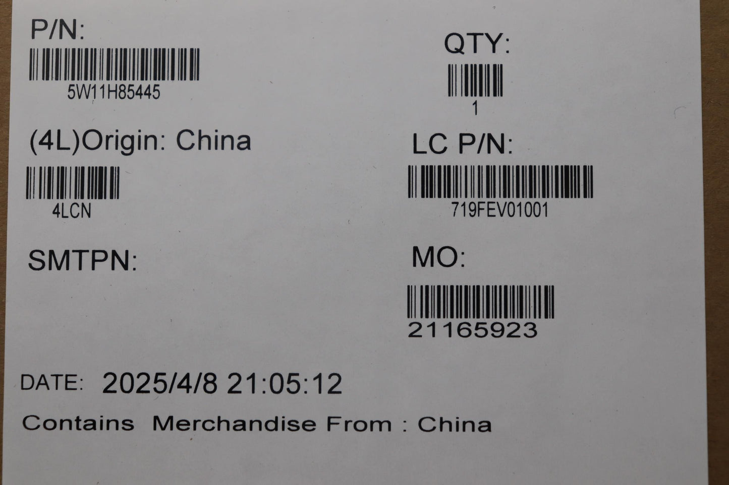 Lenovo Wireless,WAN,QCT,EM160R CN Qualcomm Board 5W11H85445