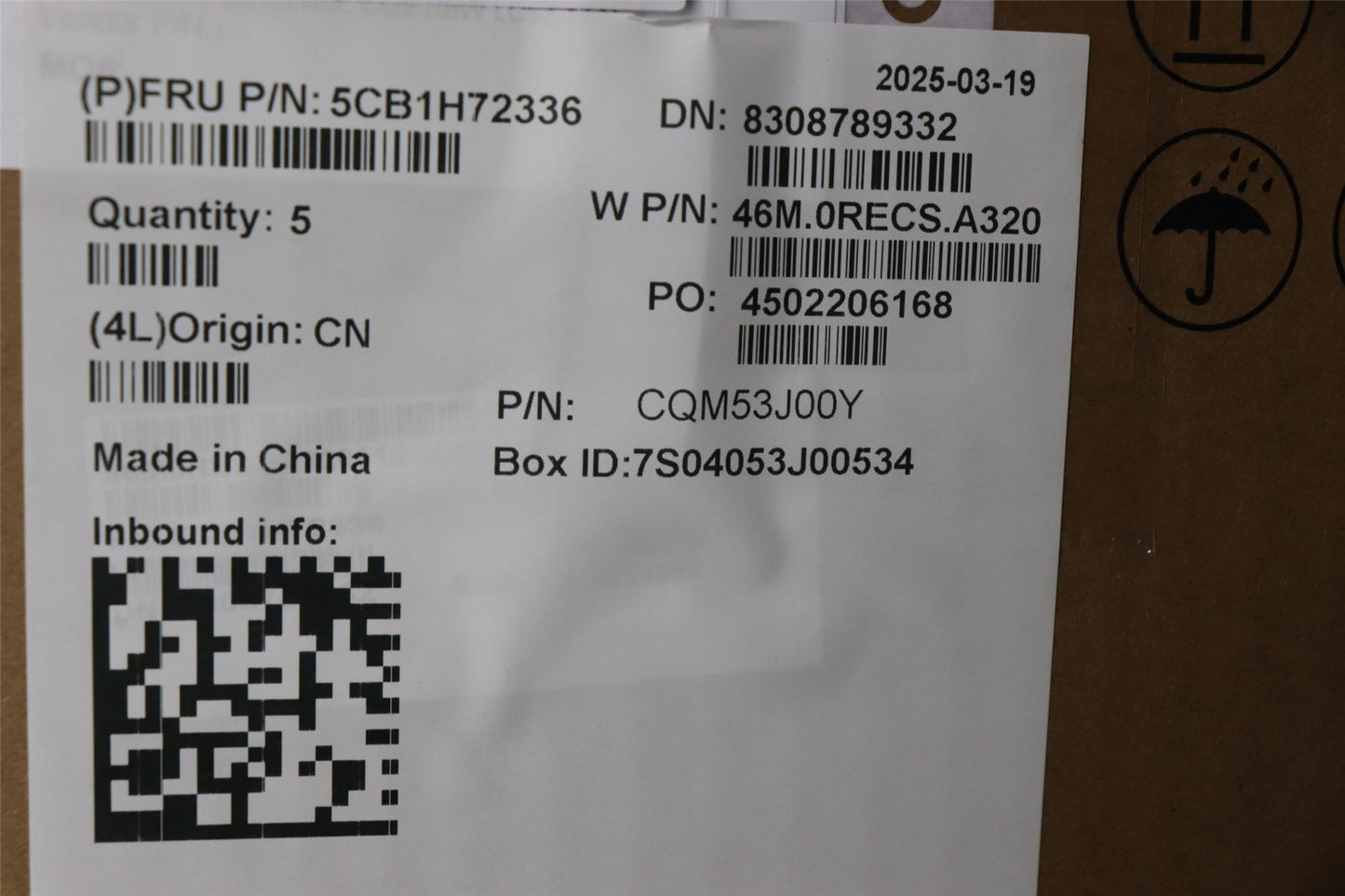 Lenovo Upper Case ASM_HBW W 82R9 CG 5CB1H72336