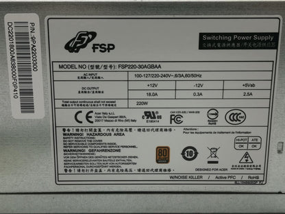 Acer Veriton E430_60 EM2710 ES2710G M2640G Power Supply PSU Power DC.22018.00A