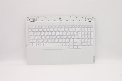 Lenovo 5 15ITH6 Palmrest Cover Touchpad Keyboard Bulgarian White 5CB1D12358